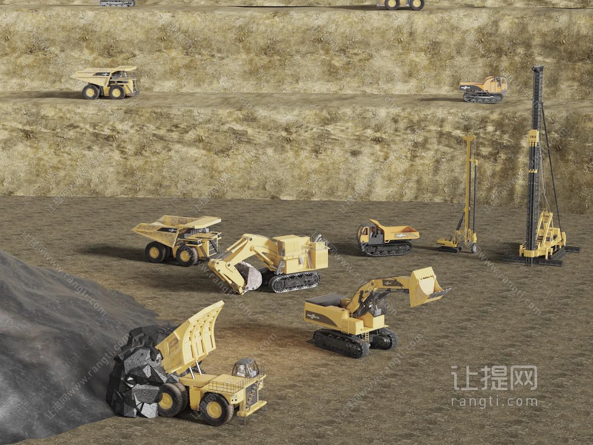 铲车吊车工程车施工现场工地