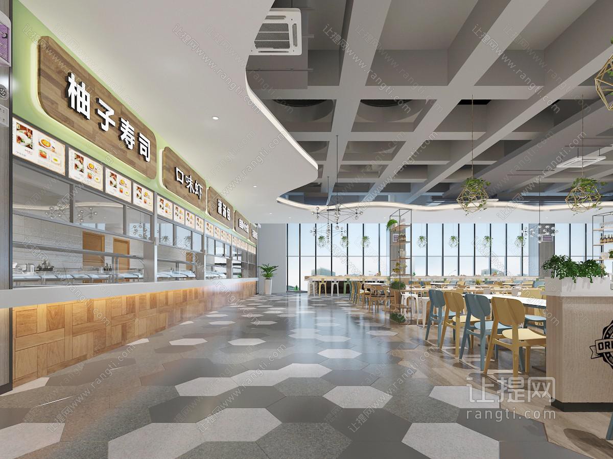 现代饭店餐馆就餐区
