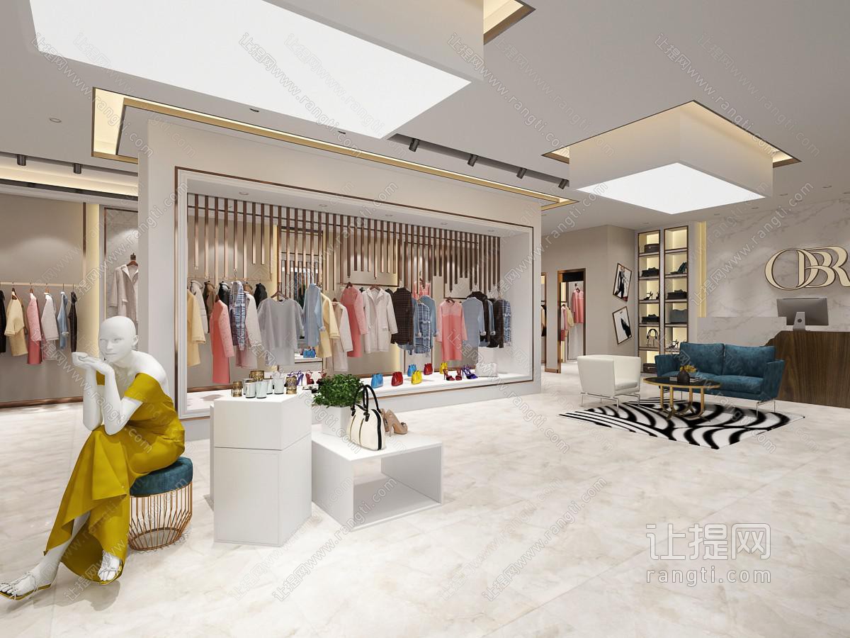 现代轻奢服装店