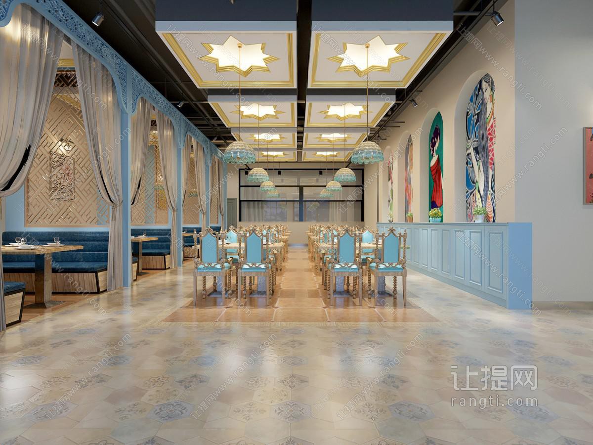 地中海饭店餐馆就餐区