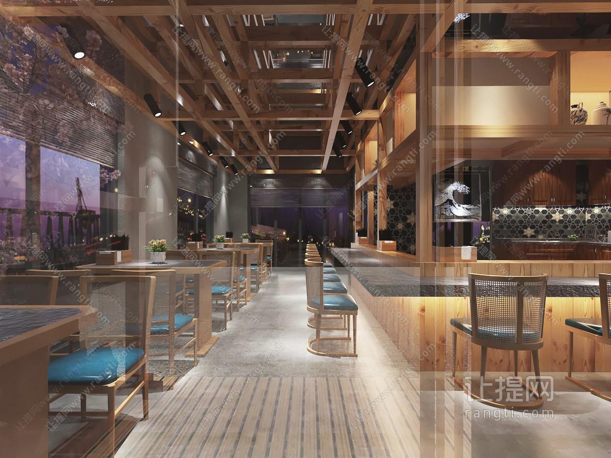 现代饭店餐馆就餐区