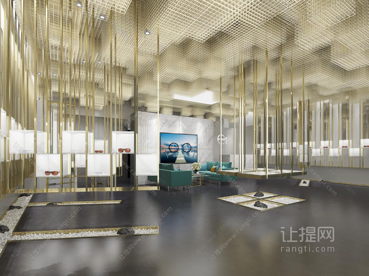 现代眼镜店接待区