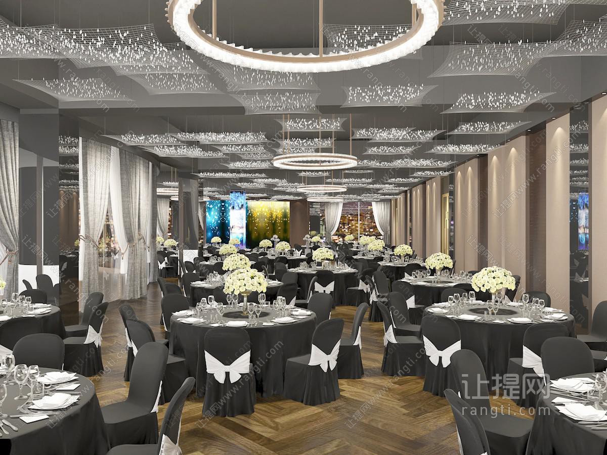 现代酒店大堂就餐区