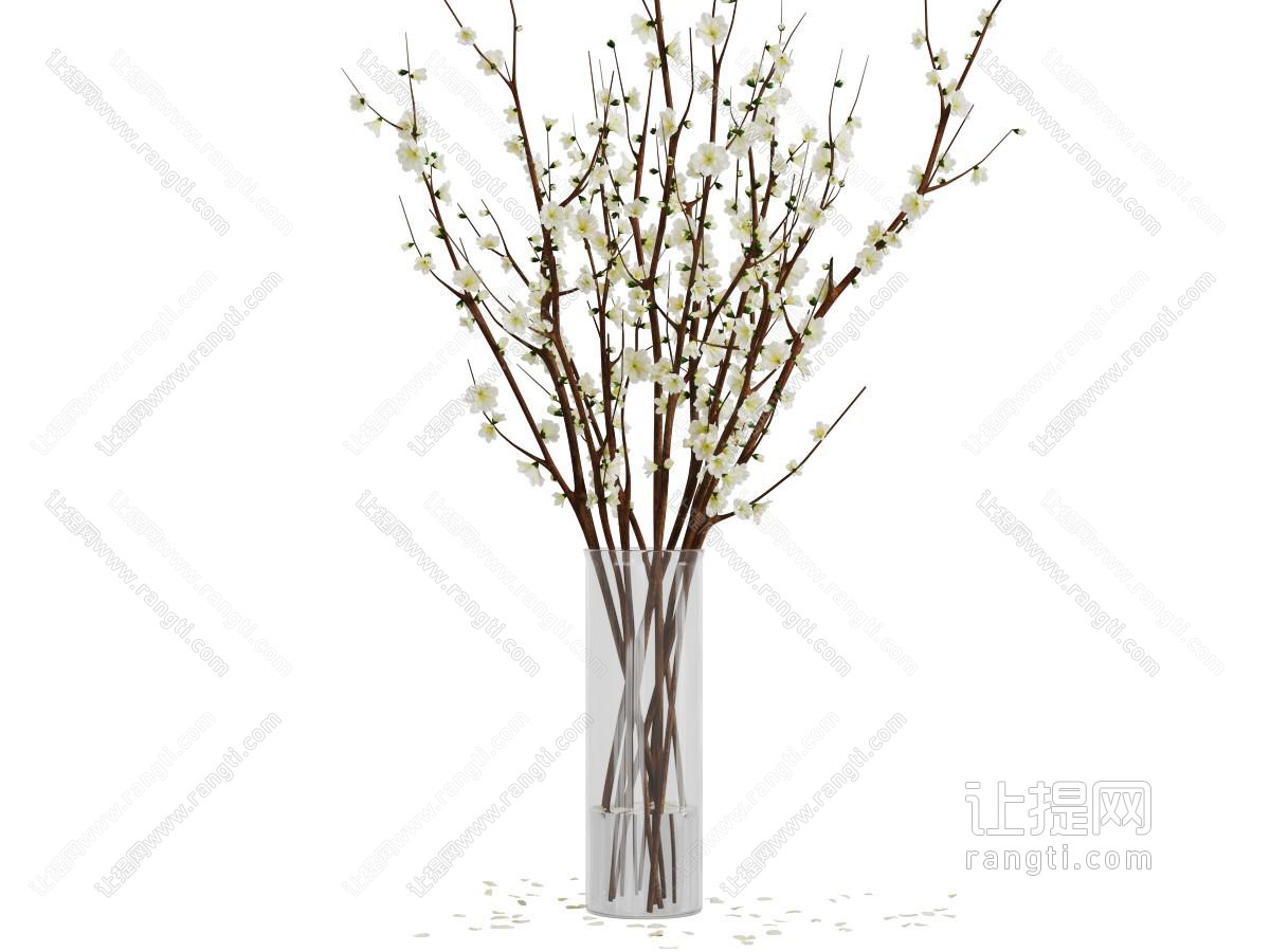 玻璃花瓶花卉