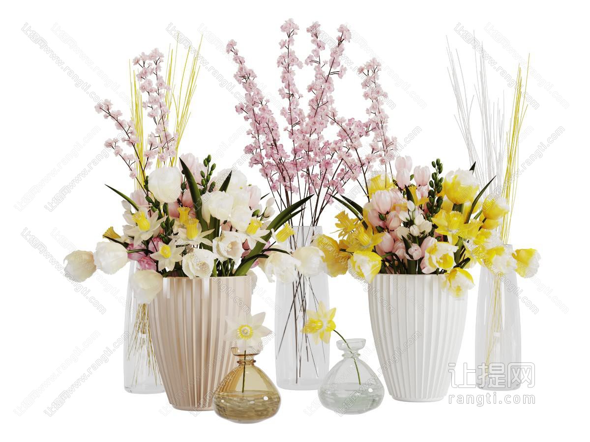 现代陶瓷花瓶花卉