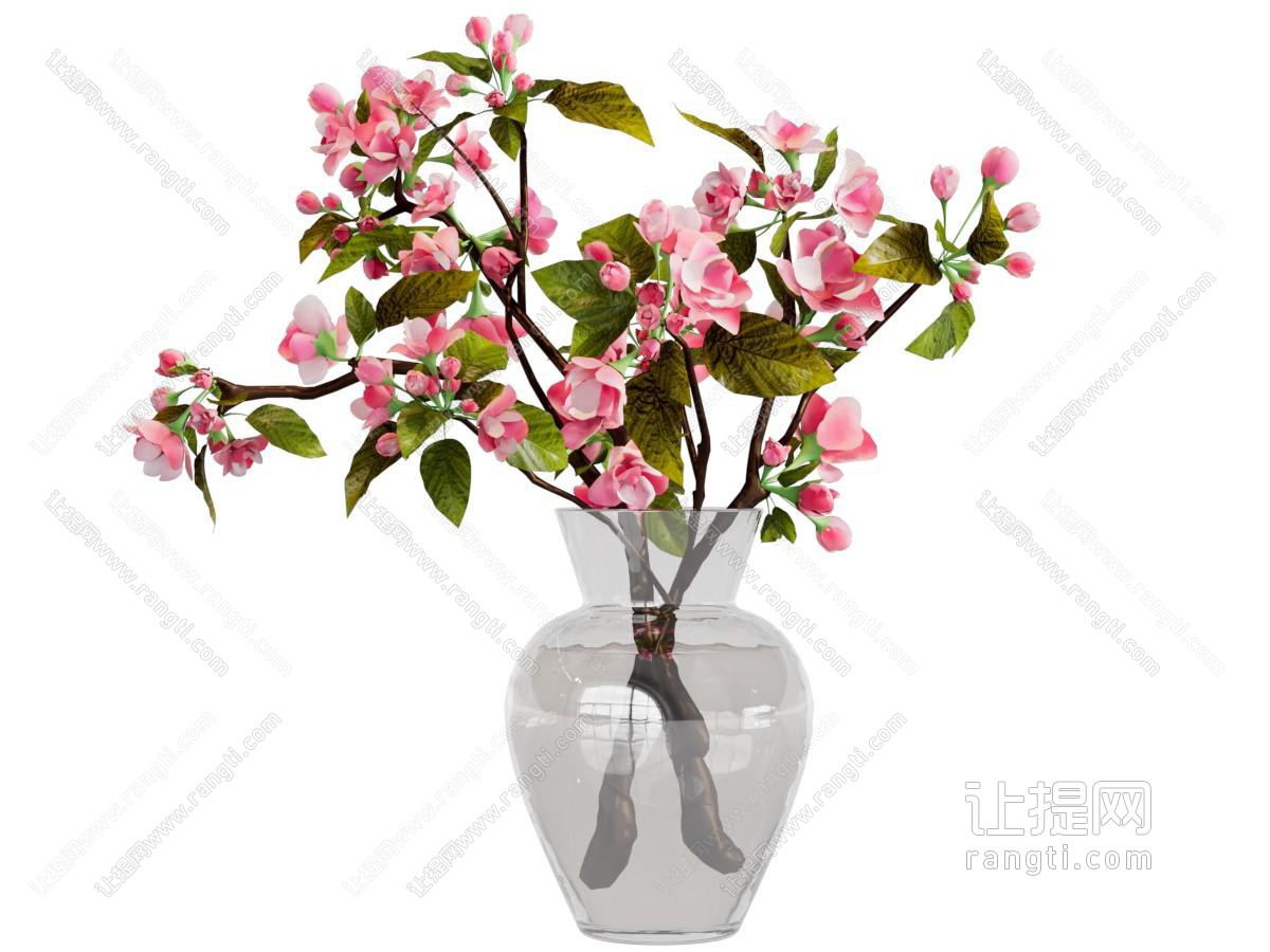 玻璃花瓶花卉