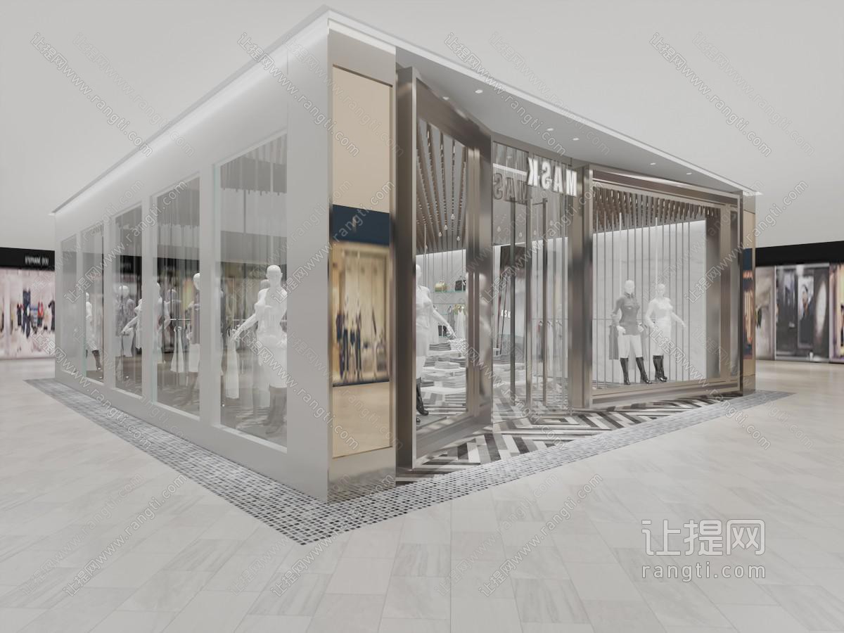 后现代服装店门头