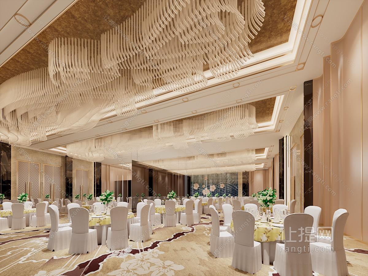 现代酒店大堂就餐区
