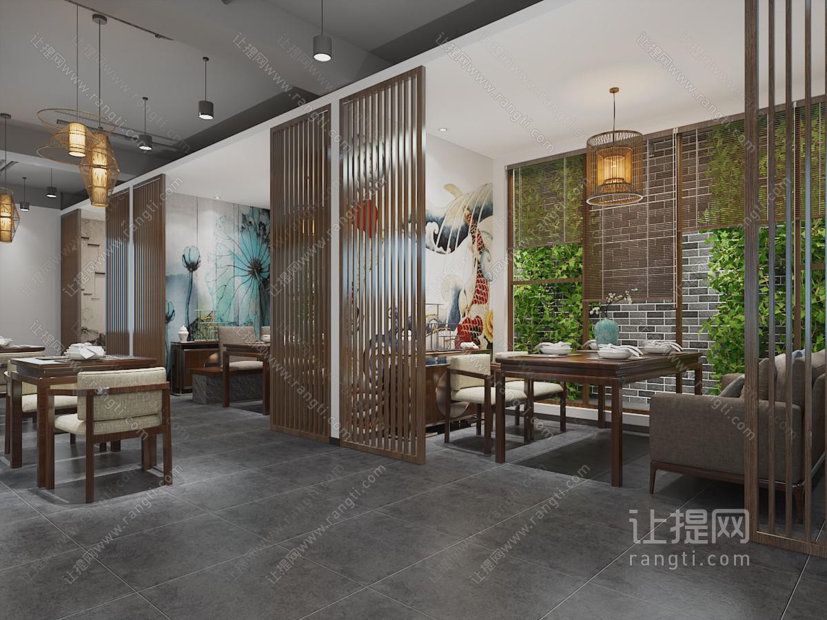 中式饭店餐馆就餐区