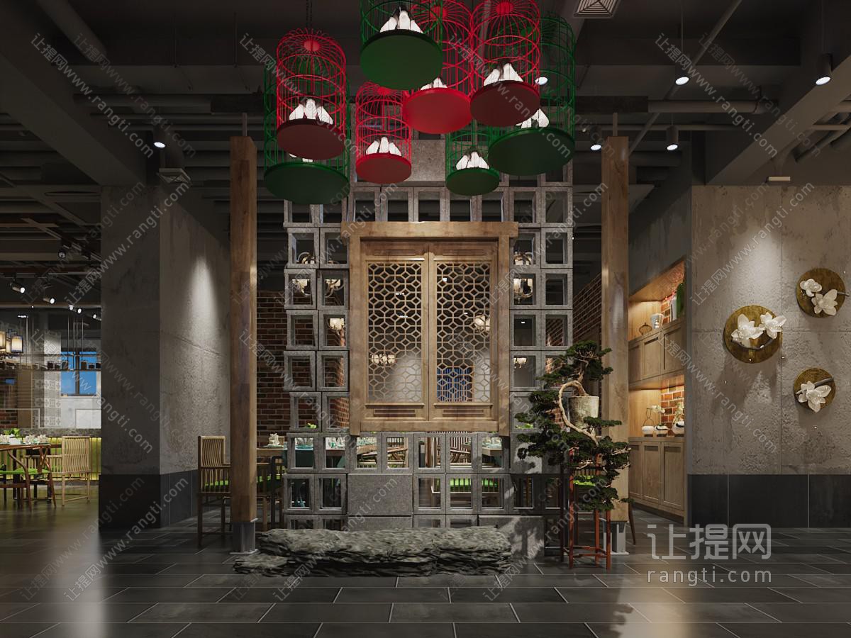 中式饭店餐馆就餐区