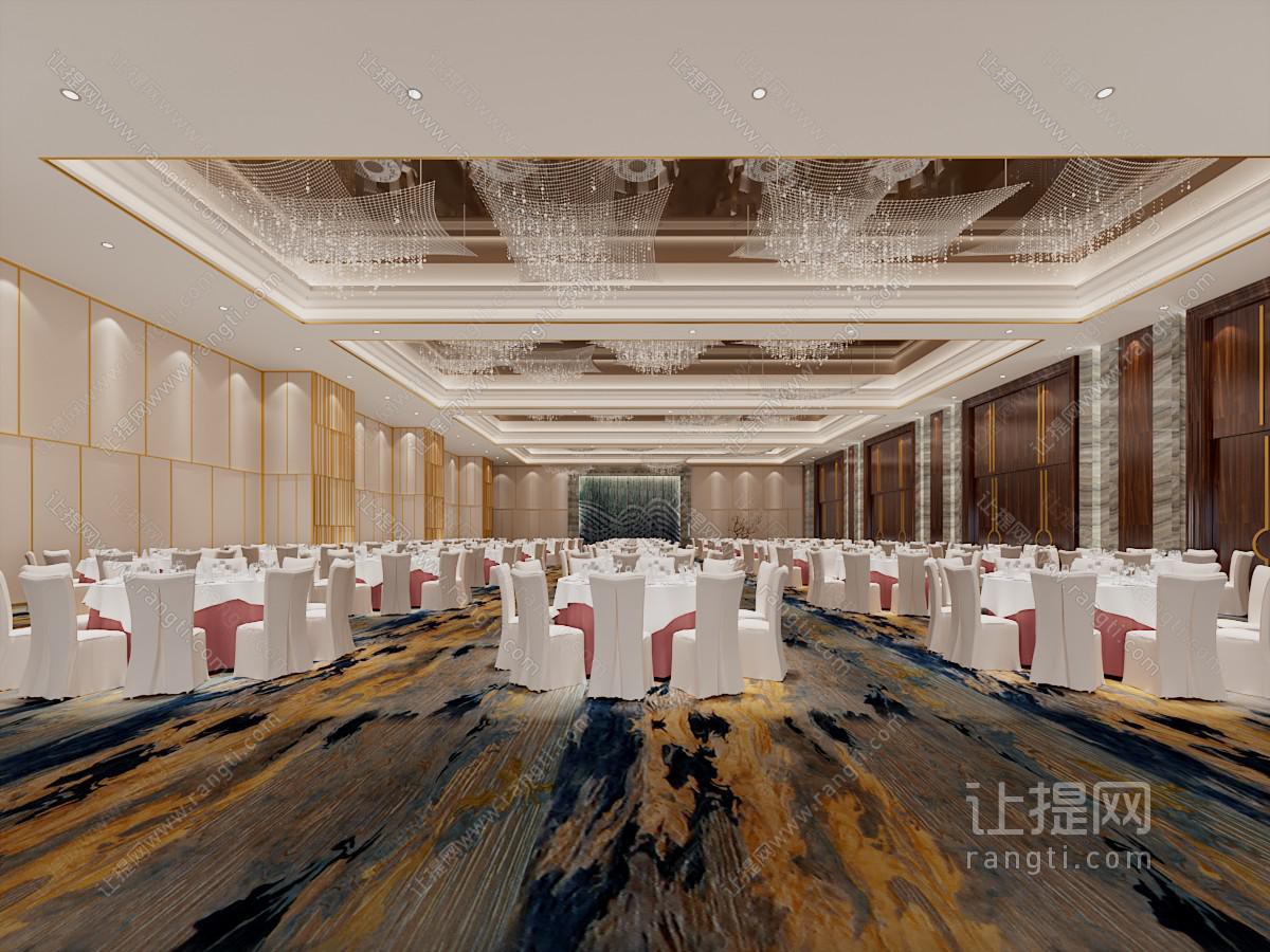 现代酒店大堂就餐区