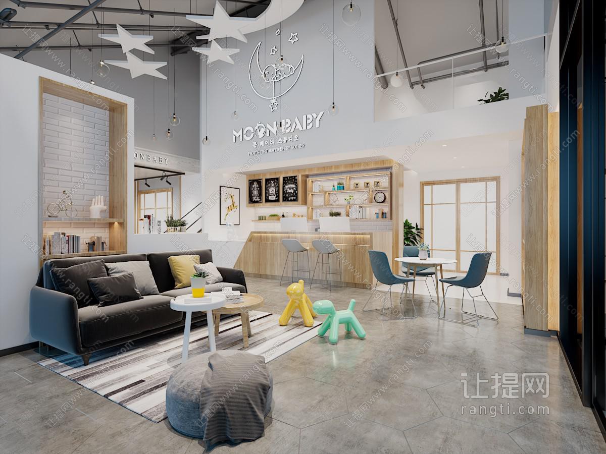 北欧婴儿早教大堂前台接待区