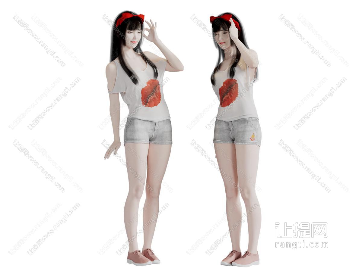 打手势的女孩子女人