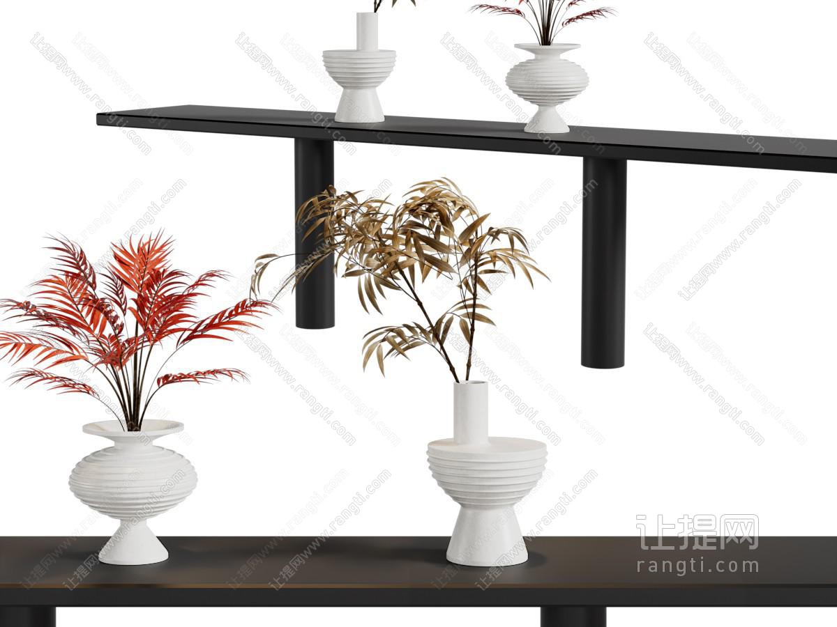 现代陶瓷花瓶花卉