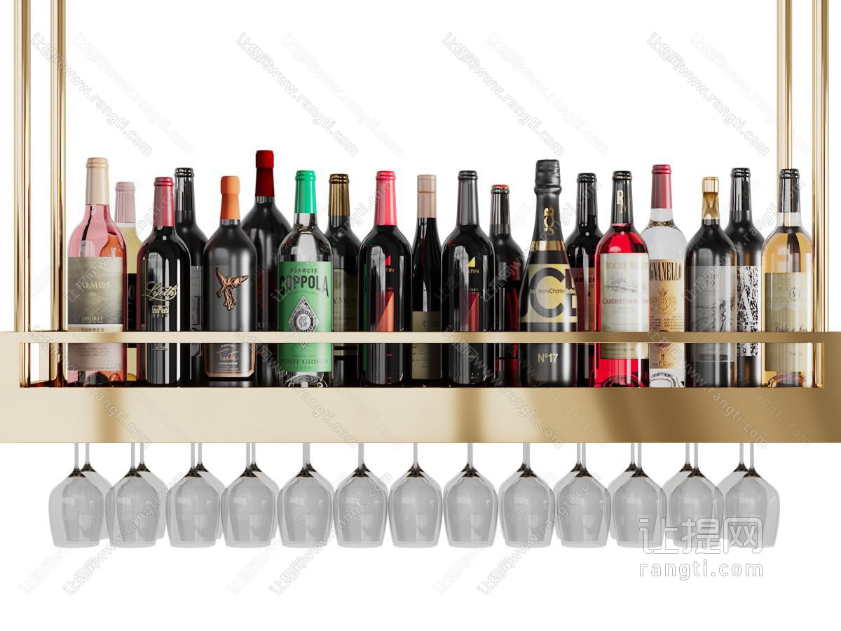 现代轻奢红酒高脚杯酒架