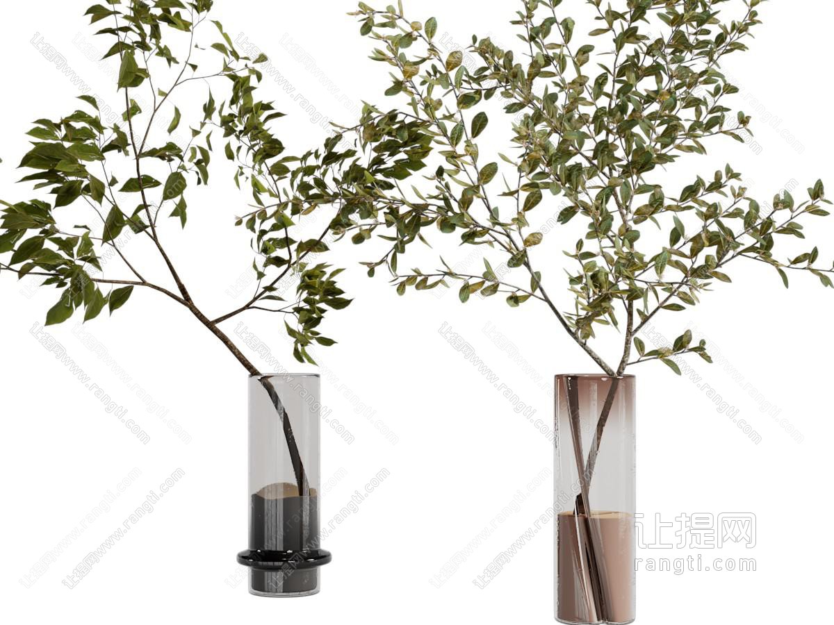 现代花瓶花卉