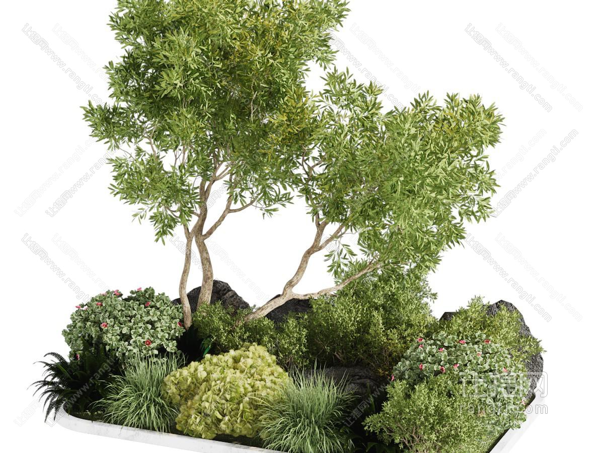 现代花草树木花坛景观园艺小品