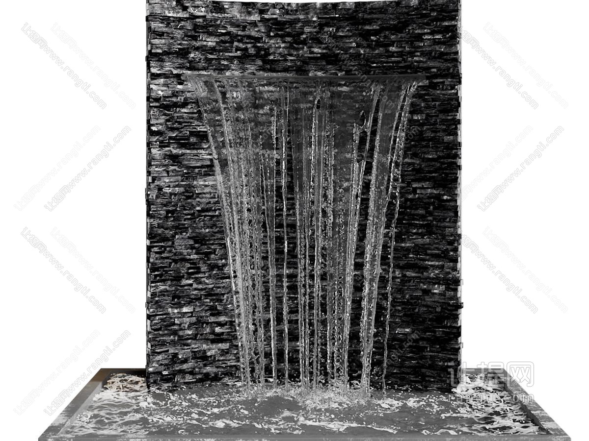 现代庭院瀑布景观园艺小品