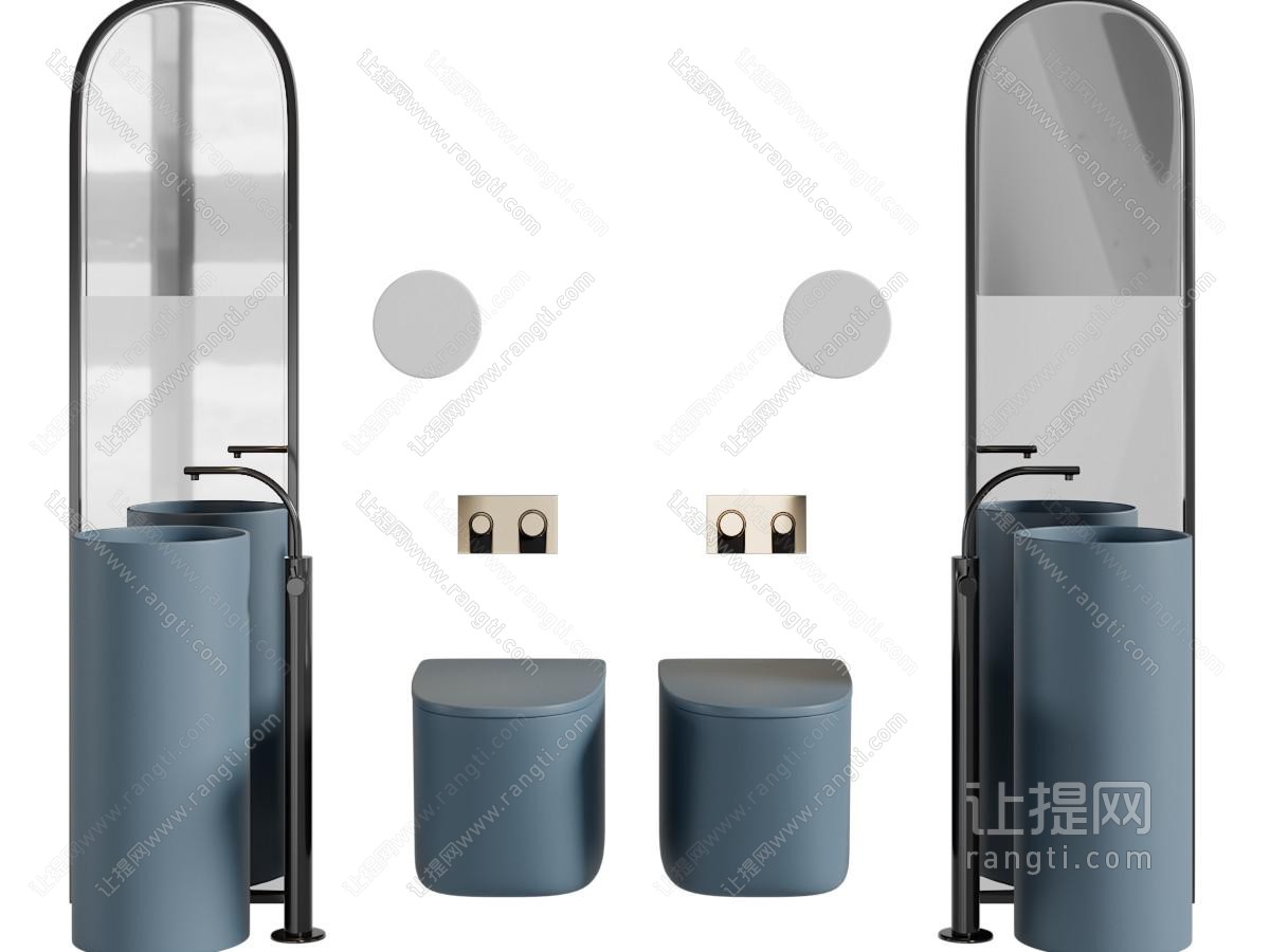 现代洗手台、马桶