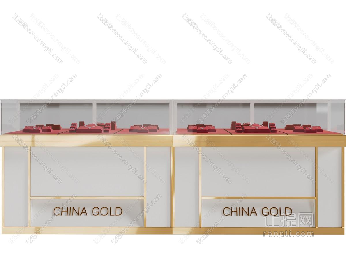 现代珠宝首饰展柜展台