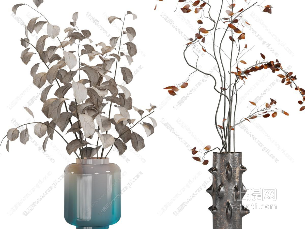 现代花瓶花卉