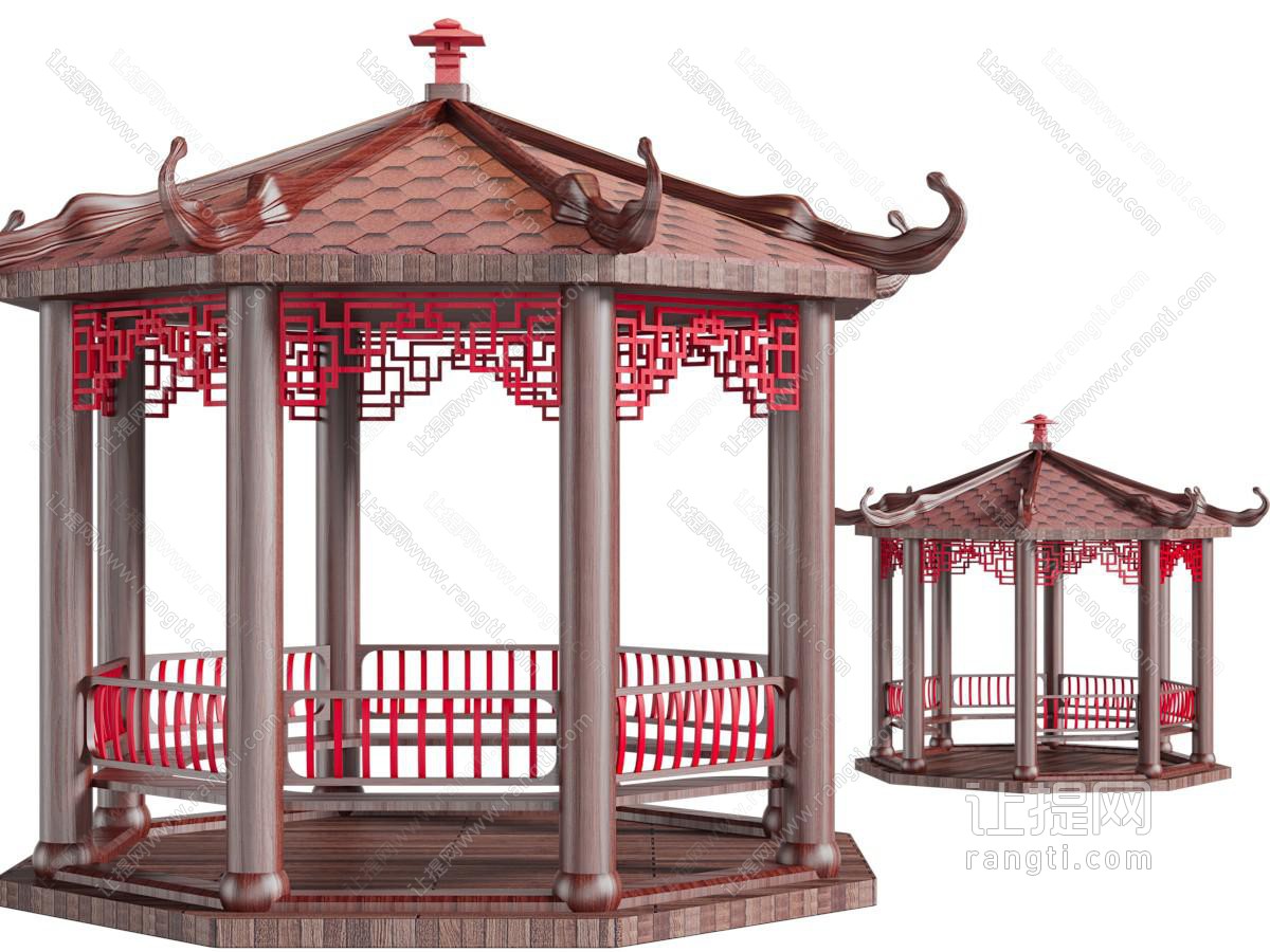 中式八角凉亭