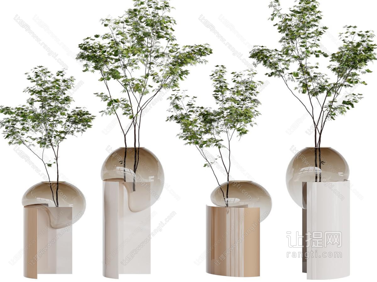 现代花瓶花卉