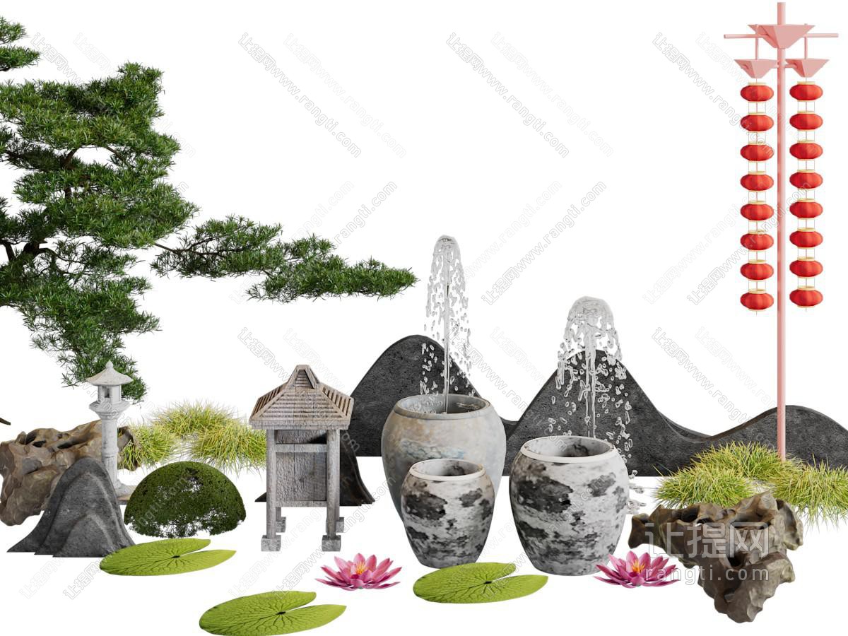 中式庭院景观园艺小品