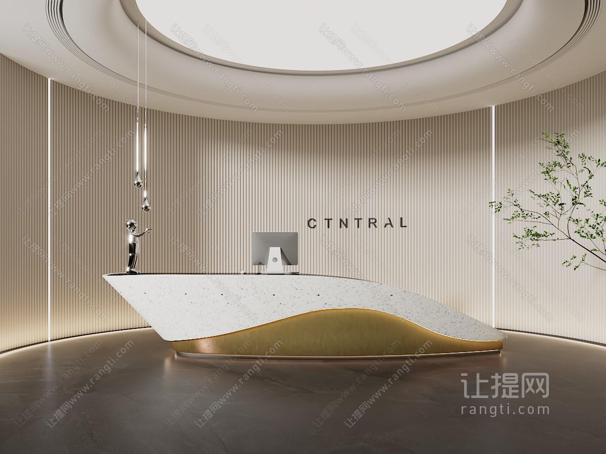 现代大堂前台接待台