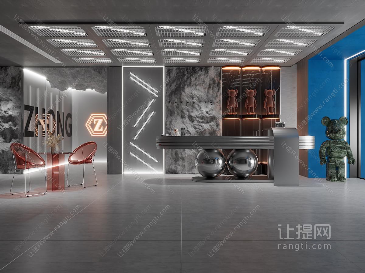 后现代大堂前台接待区