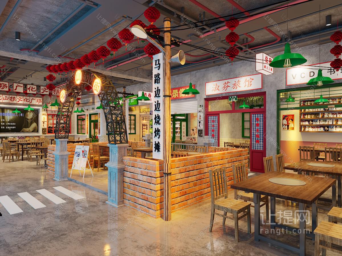 工业loft饭店餐馆就餐区