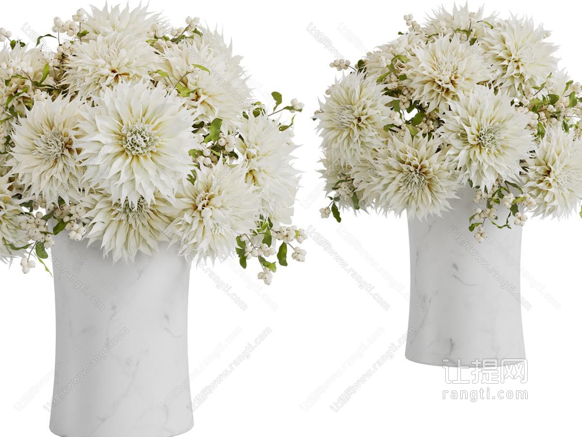 现代花瓶花卉