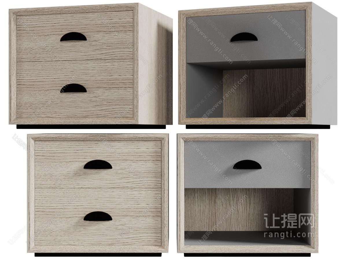 现代床头柜