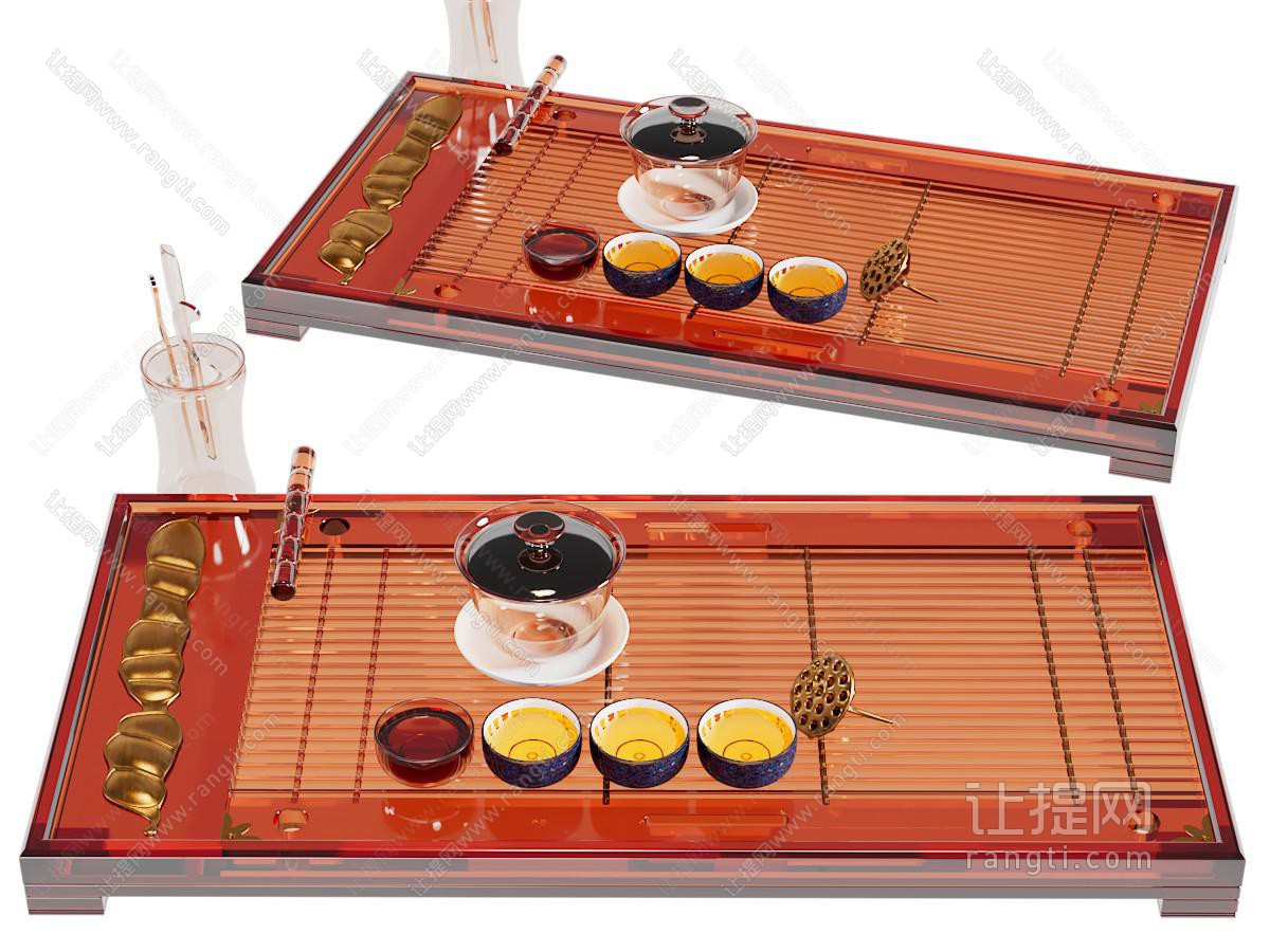 新中式茶盘、茶具杯子