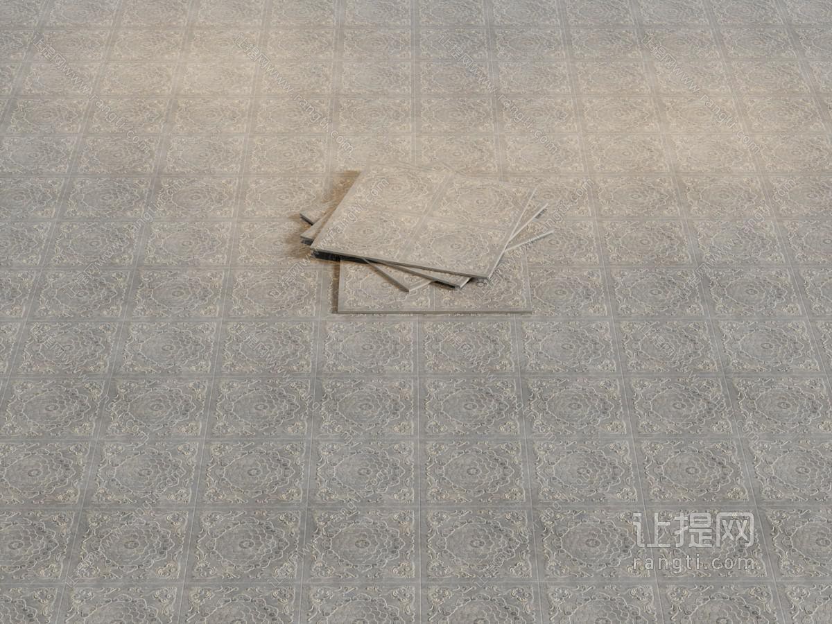 欧式地面瓷砖拼花