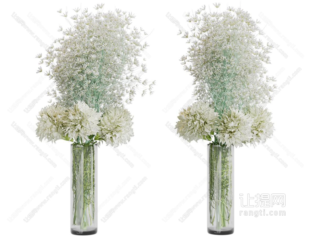 现代花瓶花卉
