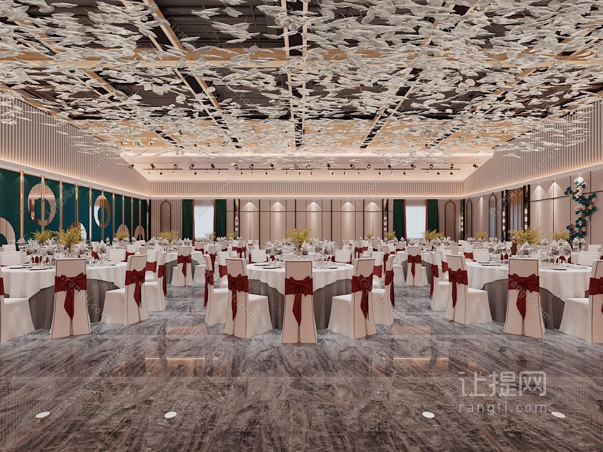 新中式酒店大堂就餐区