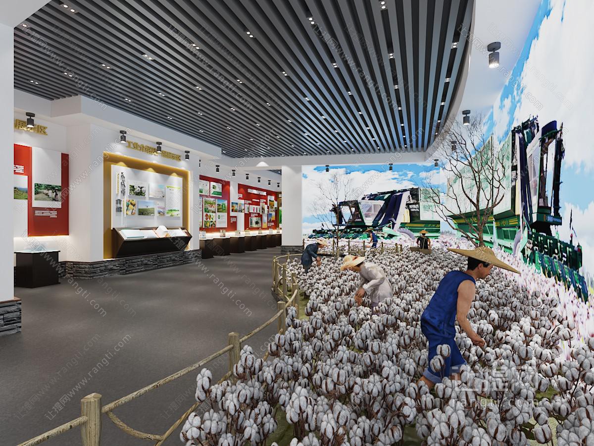 中式民宿纺织展厅展览