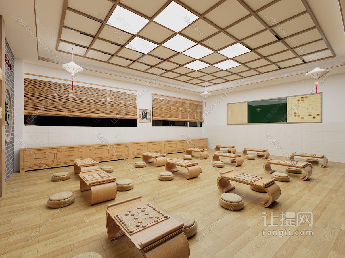 新中式棋牌室、娱乐室