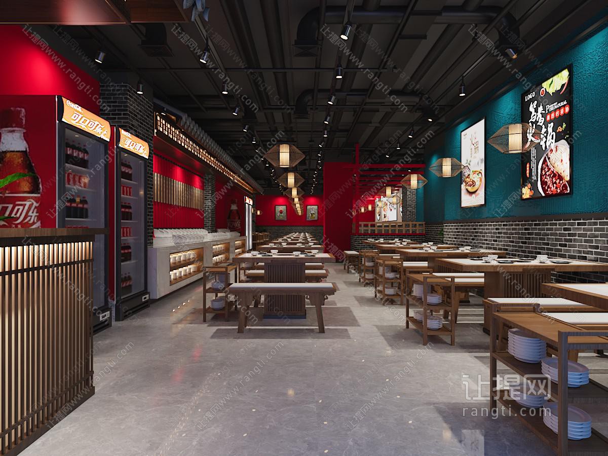 工业loft饭店餐馆就餐区
