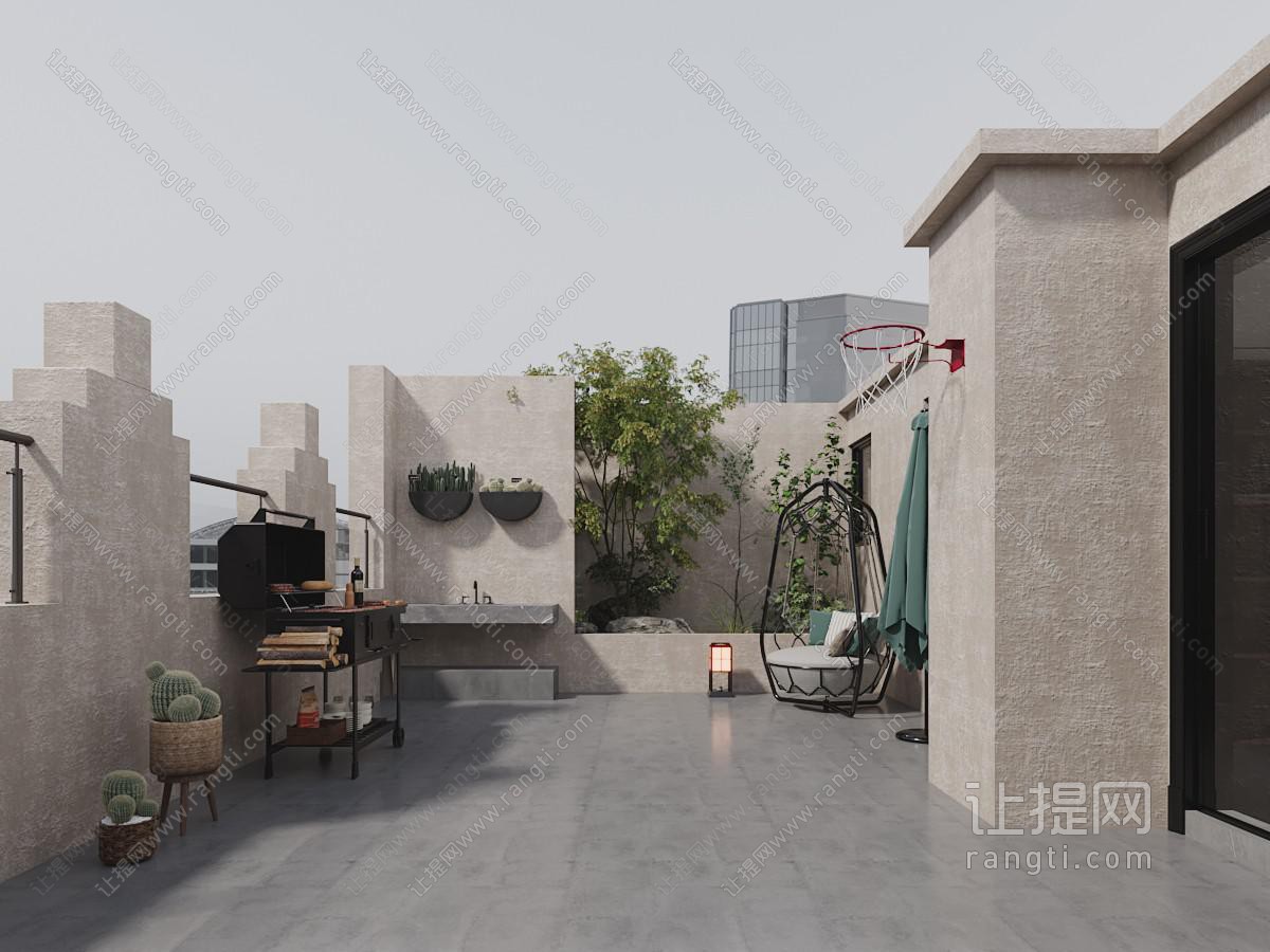 侘寂风阳台、露台