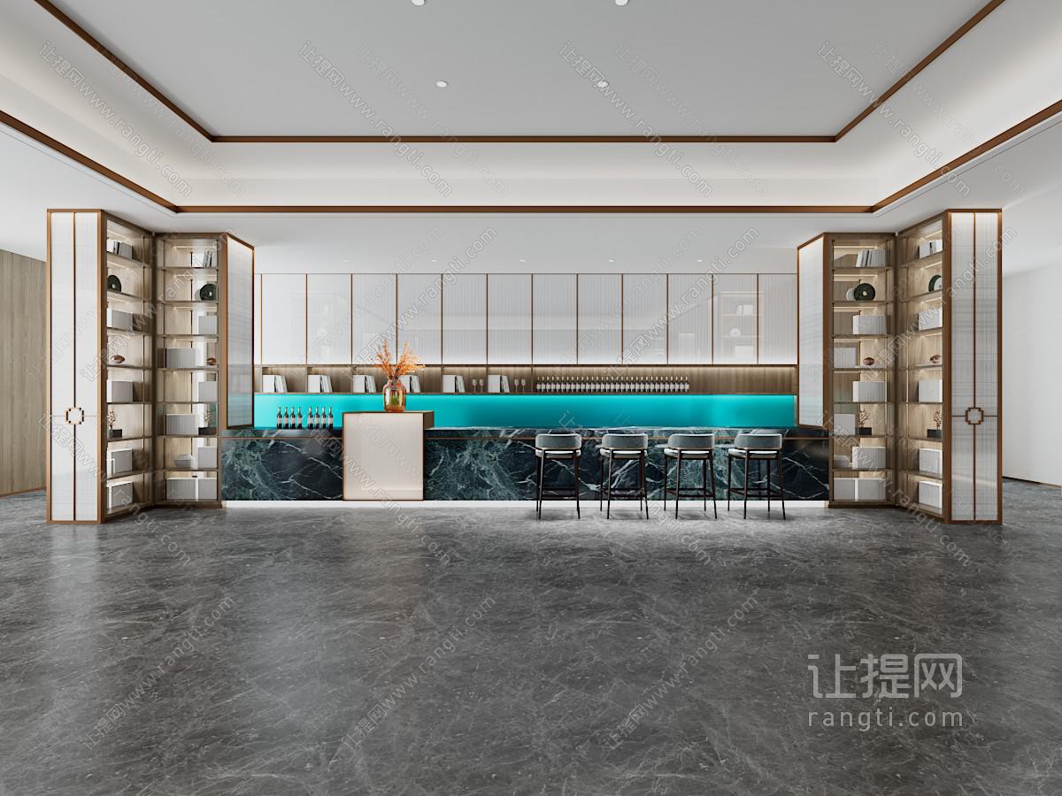 新中式茶水间、水吧