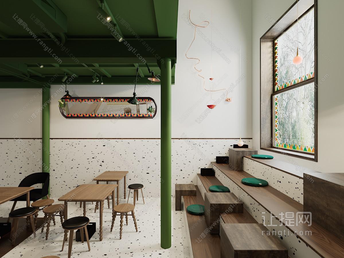 工业loft饭店餐馆就餐区