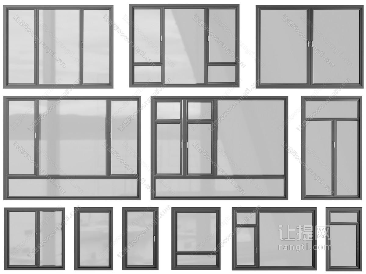 现代平开窗