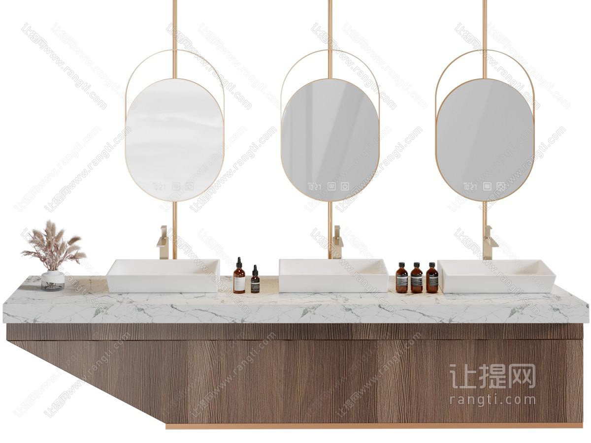 现代公共洗手台