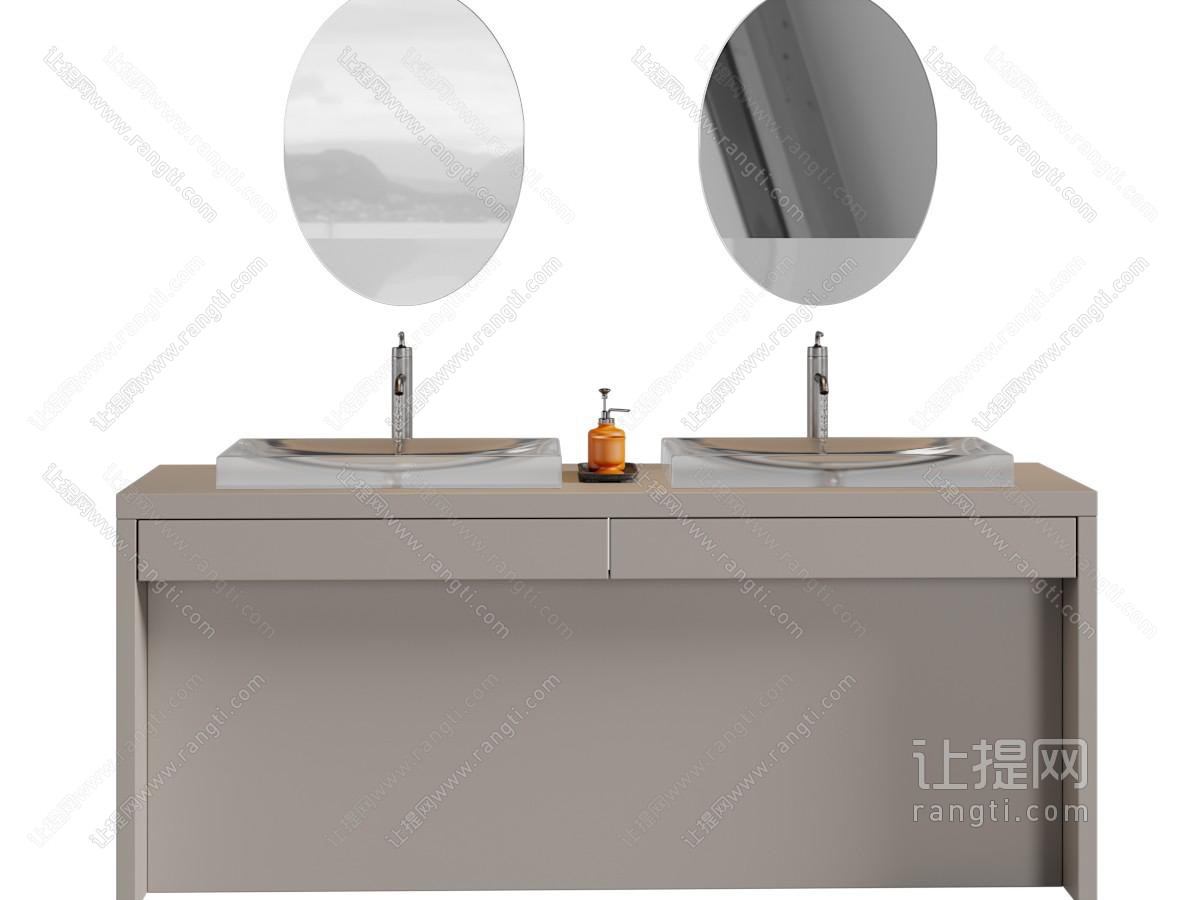 现代双盆洗手台