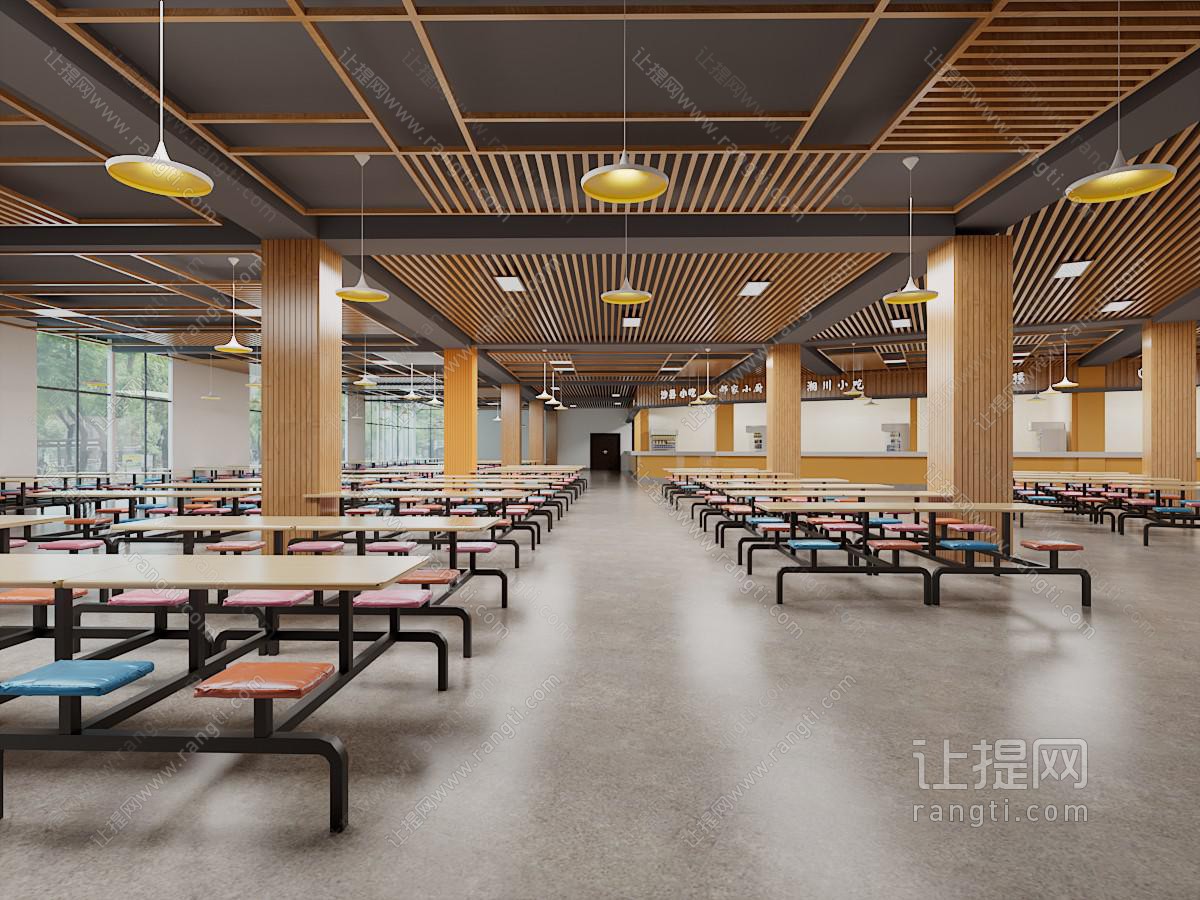 工业loft食堂就餐区