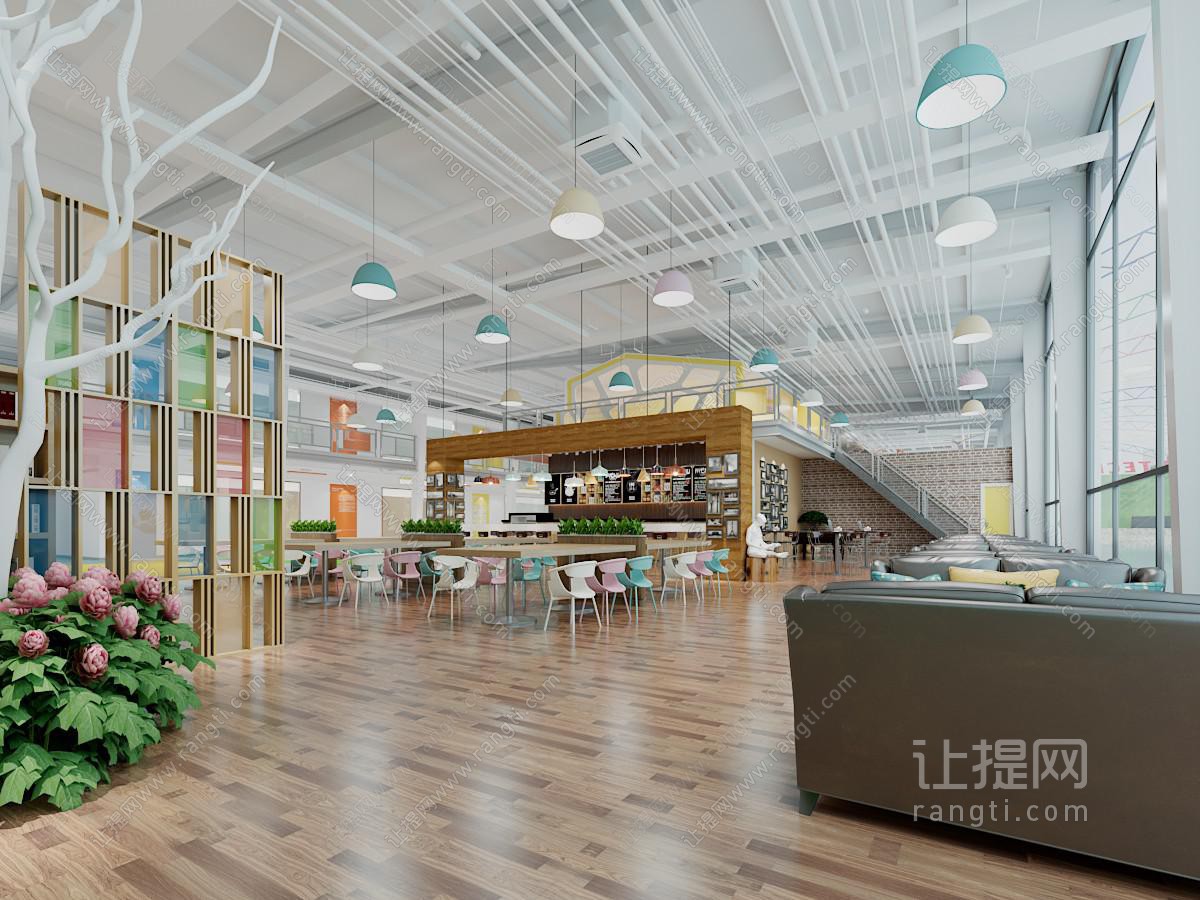 工业loft茶水间、书吧