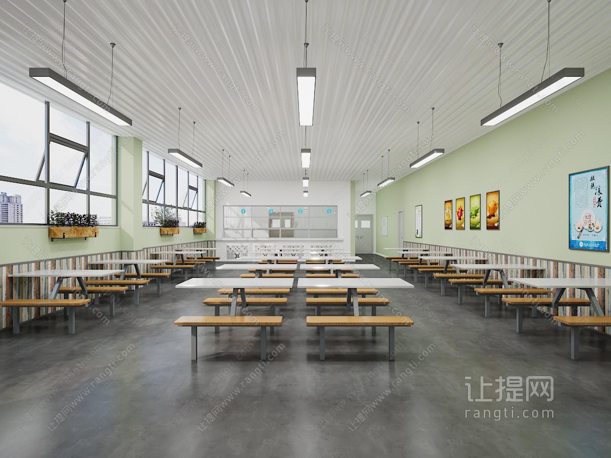 现代食堂就餐区
