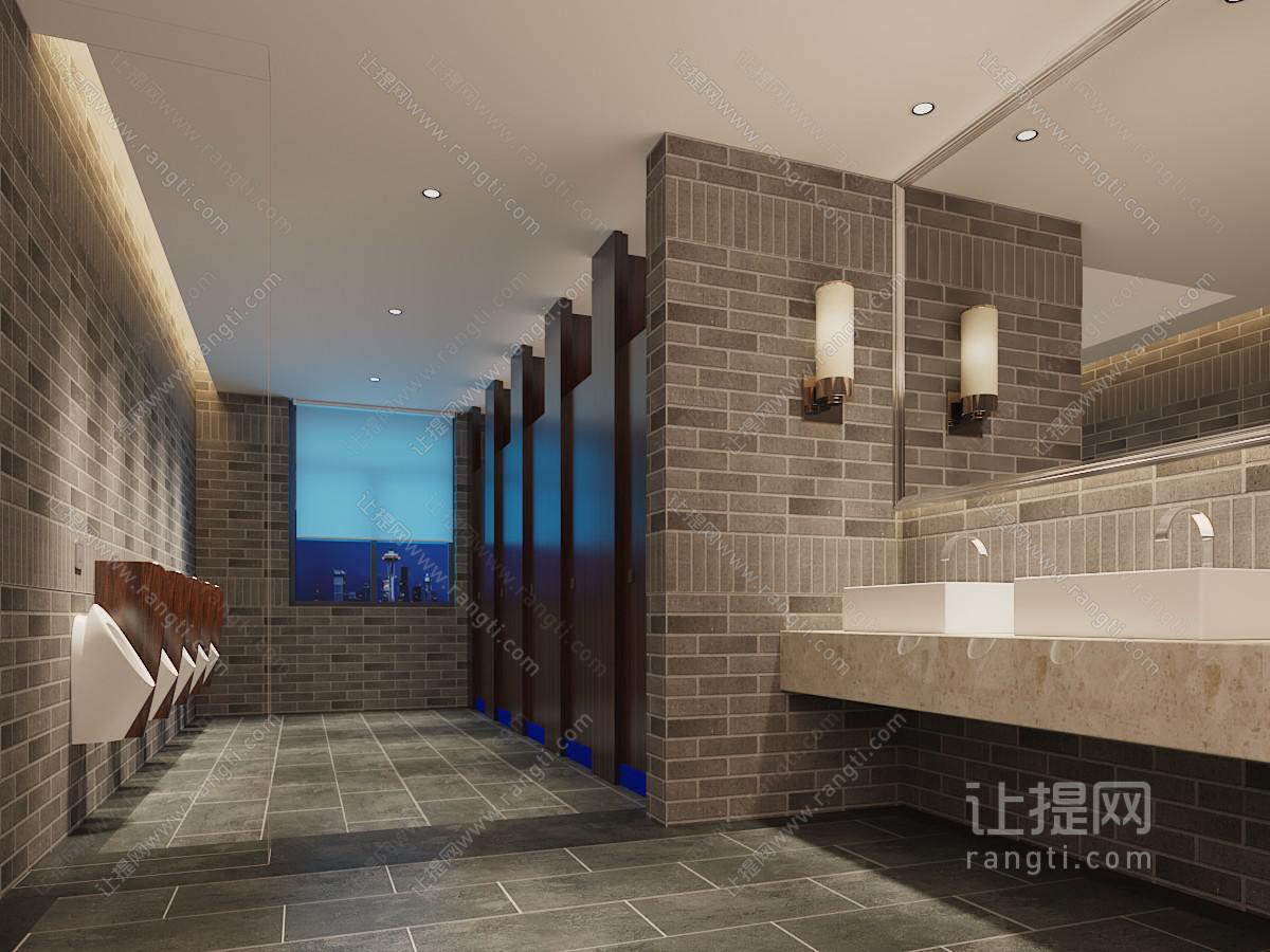 现代公共卫生间